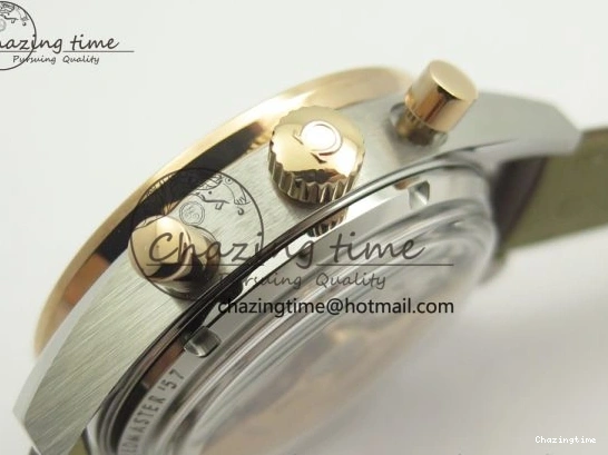 0324 Minimalist Speedmaster ’57 Co-Axial SS RG OMF 1:1 Best Edition White Dial On Leather Strap A9300 (Free Leather Strap) 8072